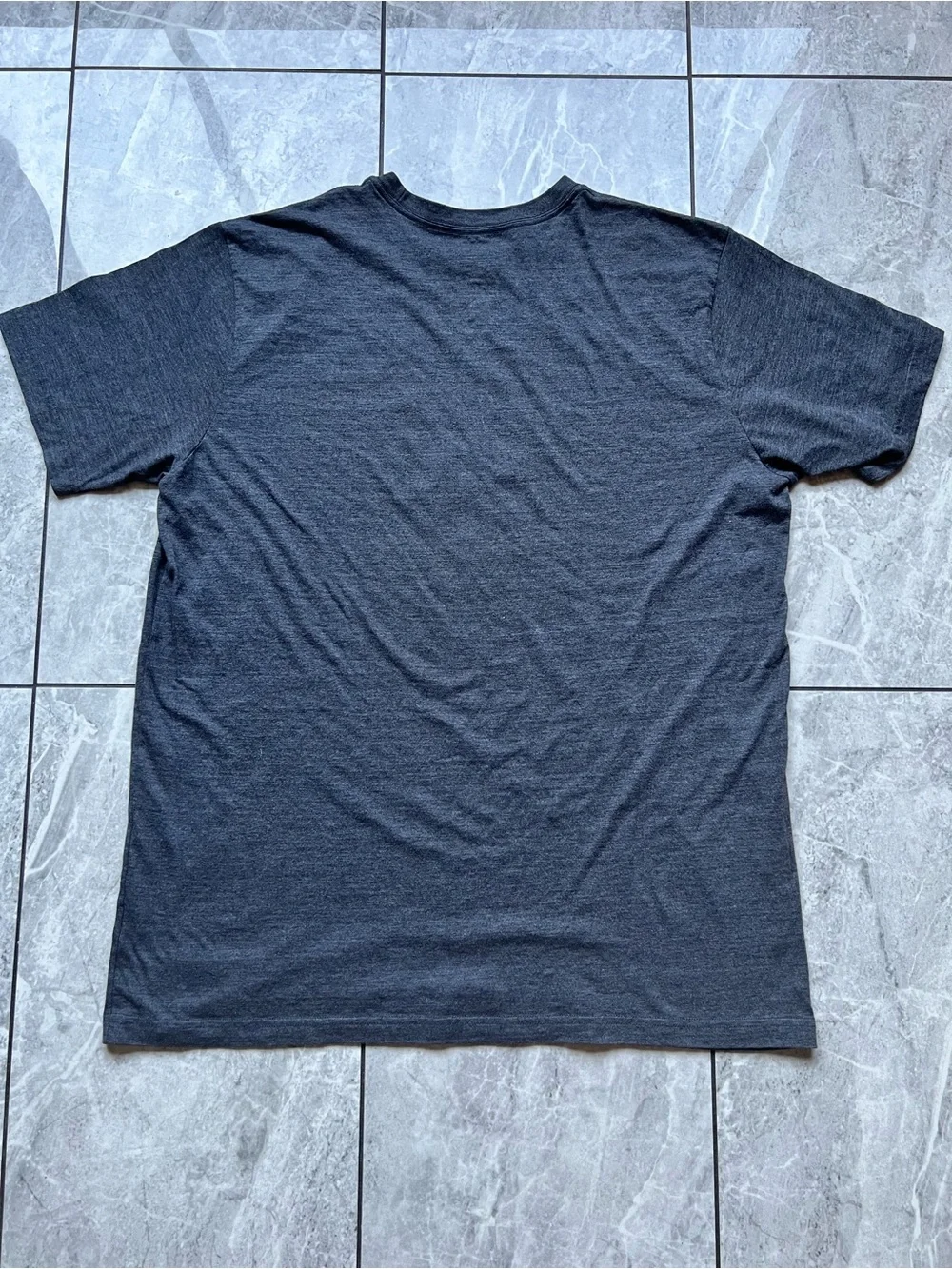 The North Face Men's Varsity Monogram Graphic T-Shirt Heather Gray Logo Slim 2XL